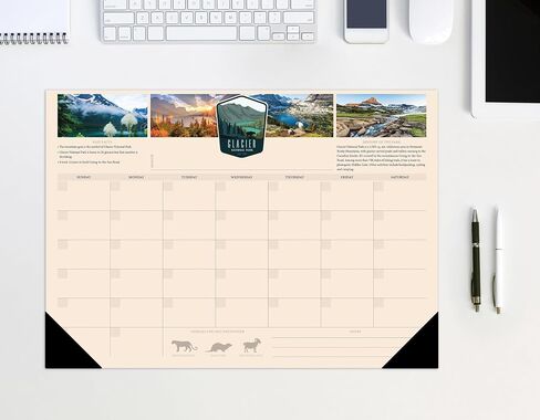 Willow Creek Press National Park Undated 17" x 12" Monthly Desk Calendar, Deskpad or Wall Calendar in Saudi Arabia