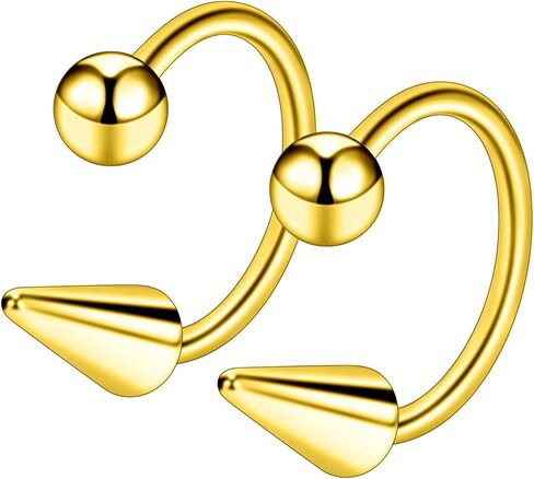 Oyaface 16G Lip Ring Stainless Steel Monroe Labret Lippy Loop U Shape Rings Piercing Jewelry Black Gold Rainbow Silver in Saudi Arabia