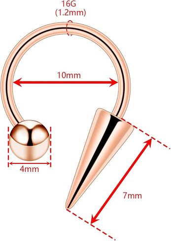 Oyaface 16G Lip Ring Stainless Steel Monroe Labret Lippy Loop U Shape Rings Piercing Jewelry Black Gold Rainbow Silver in Saudi Arabia
