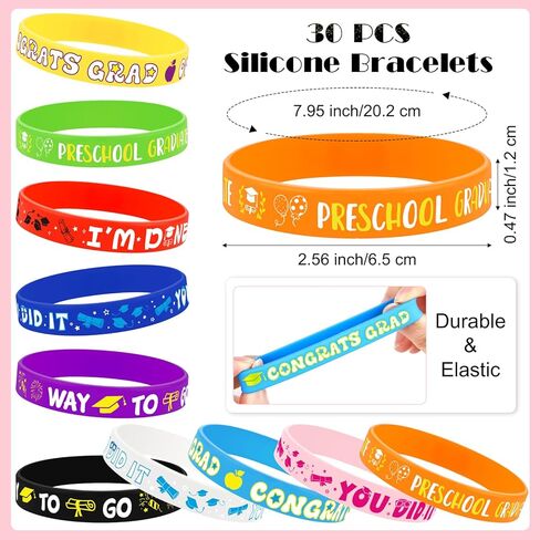 مجموعة هدايا حفلات التخرج من HOBBY HORSE مكونة من 120 قطعة تتضمن 30 ميدالية جائزة و30 سوارًا لتهنئة التخرج لرياض الأطفال و30 شارة و30 ملصقًا لحشو حقائب الهدايا الجيدة وهدايا حفلات ما قبل المدرسة in Kuwait