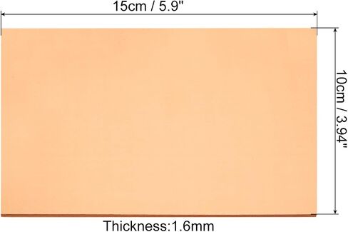 PATIKIL Copper PCB Board, 20Pcs 10x10cm Single Sided Copper Clad Circuit Board Laminate Blank PCB Copper Pads Prototype Board, 1.6MM Thickness DIY for Soldering Rail Bench Mill in Saudi Arabia