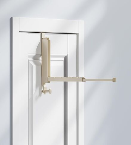 رف تجفيف الملابس القابل للطي مع خطافات تعليق قابلة للطي فوق الباب - حل غسيل موفر للمساحة، رمادي فضائي in Kuwait