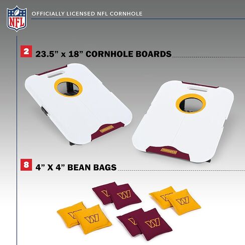 مجموعة Wild Sports NFL Pro لكرة القدم لجميع الأحوال الجوية - مجموعة رمي حبوب السفر تتضمن 8 أكياس فول in Kuwait