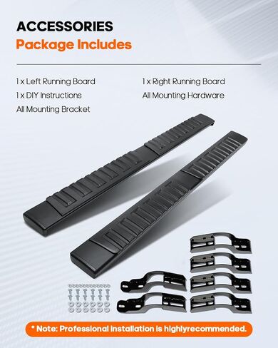 OCPTY 6 Inches Running Boards, Steps Nerf Bars Compatible for Toyota for Tundra 2007-2021 Double Cab Aluminum Black Side Steps Nerf Bars in Saudi Arabia