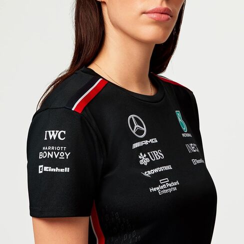 Mercedes AMG Petronas Formula One Team - Womens 2023 Team T-Shirt - Black - Size: M in Saudi Arabia