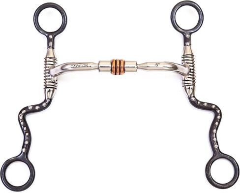 لقمة كبح للأسطوانة ذات ساق على شكل حرف S من الفضة الغربية مع بكرات نحاسية (5 بوصات) in Kuwait