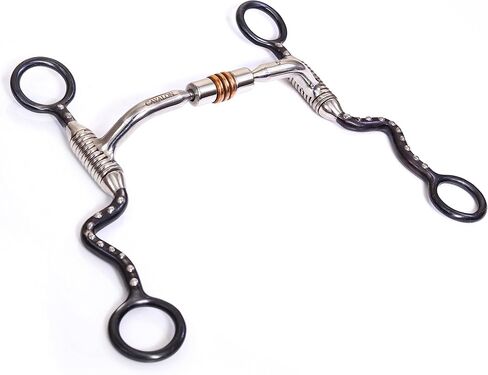 لقمة كبح للأسطوانة ذات ساق على شكل حرف S من الفضة الغربية مع بكرات نحاسية (5 بوصات) in Kuwait