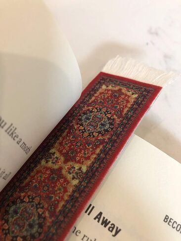 Set of 5 Rug Bookmarks, Colorful Carpet Book Marks for Reading, Miniature Oriental Style Design, Novelty Office Accessories in Kuwait