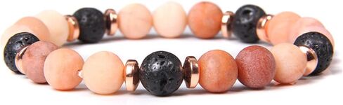 Caiyao Handmade Aromatherapy Diffuser Natural Stone Beads Bracelet Lavender Essential Oil Anti Anxiety Stress Stretchy Bracelet for Women Men Yoga Meditation Jewelry in Saudi Arabia