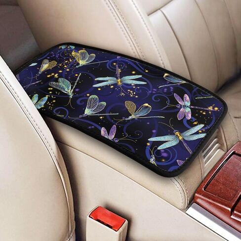 Abstract Hippie Flower Car Armrest Box Cover Cushion Pads for Women,Soft Surface Auto Center Console Lid Cover,Universal Fit for Most Cars,Trucks,Van in Saudi Arabia