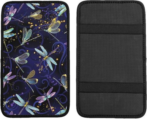 Abstract Hippie Flower Car Armrest Box Cover Cushion Pads for Women,Soft Surface Auto Center Console Lid Cover,Universal Fit for Most Cars,Trucks,Van in Saudi Arabia