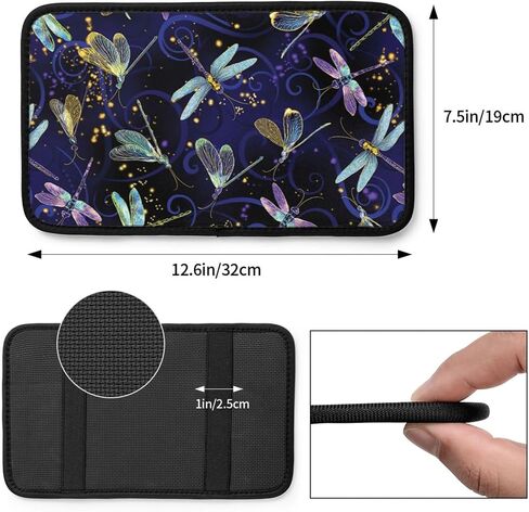 Abstract Hippie Flower Car Armrest Box Cover Cushion Pads for Women,Soft Surface Auto Center Console Lid Cover,Universal Fit for Most Cars,Trucks,Van in Saudi Arabia