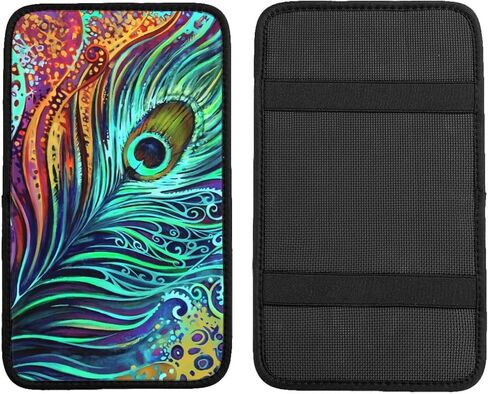 Abstract Hippie Flower Car Armrest Box Cover Cushion Pads for Women,Soft Surface Auto Center Console Lid Cover,Universal Fit for Most Cars,Trucks,Van in Saudi Arabia