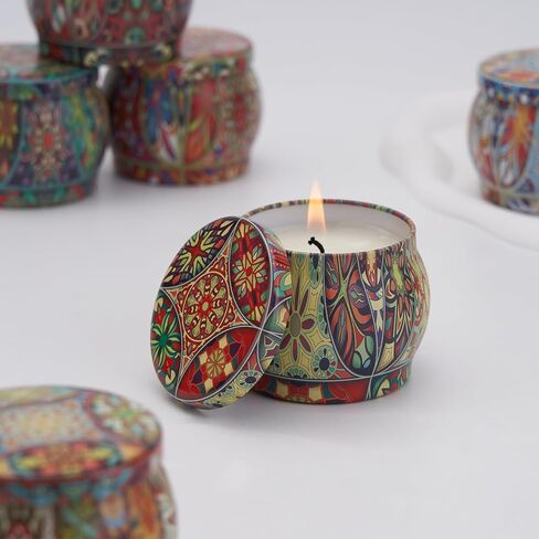 شموع معطرة - 6 عبوات، لافندر/جاردينيا/ليمون/فانيليا/ياسمين/إكليل الجبل، شموع معطرة للمنزل، شموع برطمان، شموع للعلاج العطري، تخفيف التوتر، الاسترخاء، شمعة مهدئة. in Kuwait