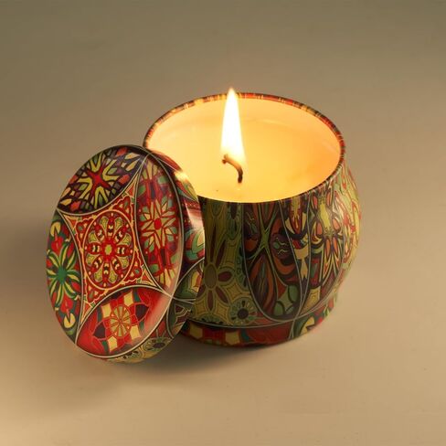 شموع معطرة - 6 عبوات، لافندر/جاردينيا/ليمون/فانيليا/ياسمين/إكليل الجبل، شموع معطرة للمنزل، شموع برطمان، شموع للعلاج العطري، تخفيف التوتر، الاسترخاء، شمعة مهدئة. in Kuwait