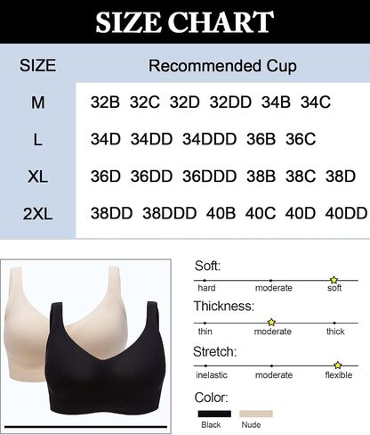 Push Up Bras for Women No Underwire Full Coverage Comfortable Wireless Seamless Everyday Padded Low Back Bras with Support in Saudi Arabia