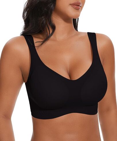 Push Up Bras for Women No Underwire Full Coverage Comfortable Wireless Seamless Everyday Padded Low Back Bras with Support in Saudi Arabia