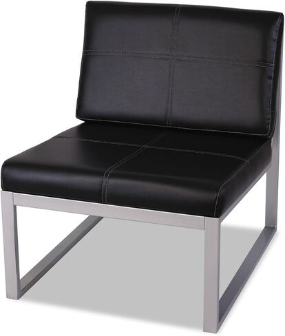 Alera ALE Ispara Series Armless Cube Chair, 26-3/8 x 31-1/8 x 30, Black/Silver in Saudi Arabia