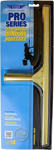Ettore 10018 Solid Brass Window Squeegee, 18-Inch , Yellow in Saudi Arabia
