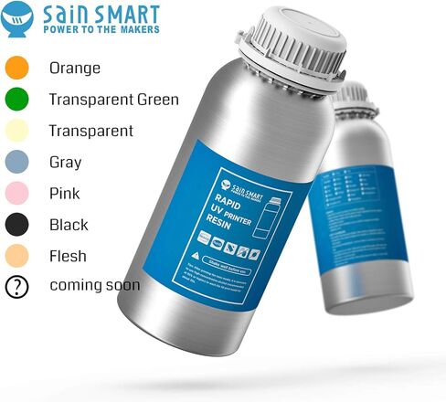 SainSmart 3D Printer Resin Green Resin Rapid 3D Printing Resin 405nm General Purpose Photopolymer Curing Resin for 3D LCD MSLA Resin Printer 500g Transparent Green in Saudi Arabia
