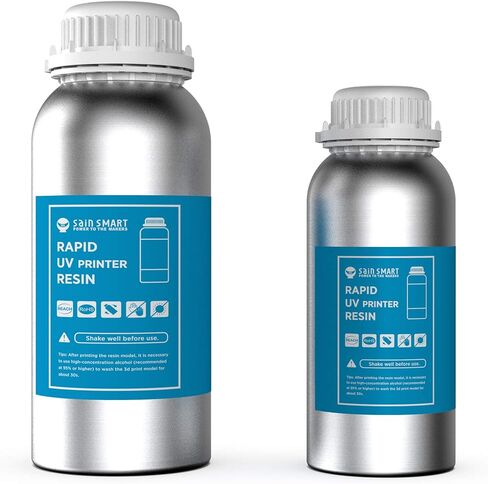 SainSmart 3D Printer Resin Green Resin Rapid 3D Printing Resin 405nm General Purpose Photopolymer Curing Resin for 3D LCD MSLA Resin Printer 500g Transparent Green in Saudi Arabia