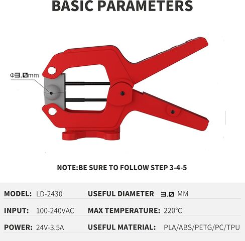 موصل خيوط الطباعة ثلاثية الأبعاد 2.85 مم Gen2 ملحقات الطابعة ثلاثية الأبعاد سهلة التشغيل للخيوط 2.85 مم PLA/ABS/PC/PETG/TPU المواد... in Kuwait