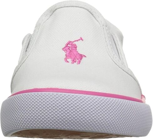 POLO RALPH LAUREN Kids Girl's BAL Harbour II Sneaker, White, 12 Medium US Little Kid in Saudi Arabia