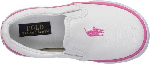 POLO RALPH LAUREN Kids Girl's BAL Harbour II Sneaker, White, 12 Medium US Little Kid in Saudi Arabia