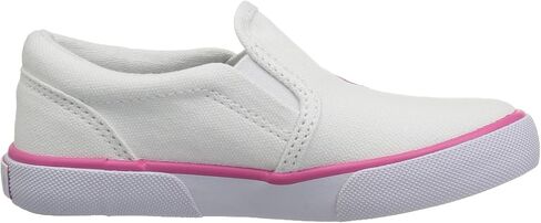 POLO RALPH LAUREN Kids Girl's BAL Harbour II Sneaker, White, 12 Medium US Little Kid in Saudi Arabia