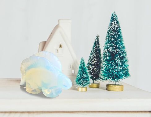 QINJIEJIE 2" Lepidolite Stegosaurus Crystal Decor Stone Figurines Cretaceous Dinosaur Gemstones Statue Hand Carved Reiki Gem Healing Pocket Sculpture Office Home Purple Decoration Gifts in Saudi Arabia