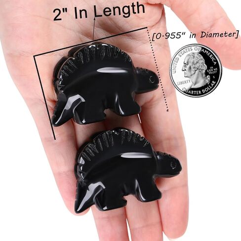 QINJIEJIE 2" Lepidolite Stegosaurus Crystal Decor Stone Figurines Cretaceous Dinosaur Gemstones Statue Hand Carved Reiki Gem Healing Pocket Sculpture Office Home Purple Decoration Gifts in Saudi Arabia
