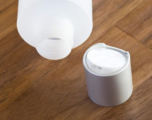 JUVITUS 6 oz Clear Natural Refillable Plastic Squeeze Bottle with Silver Disc Cap (3 Pack) in Saudi Arabia