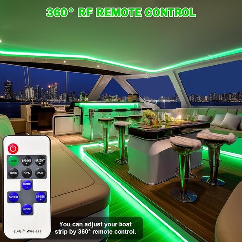 50FT Waterproof Marine LED Strip Lights with Remote, Pontoon Boat Lights App Control, 12V Interior LED Blue Strip Lights for Boat, Night Fishing Lighting for Kayaks, Jon Boats, Decks and Bass boat in Saudi Arabia