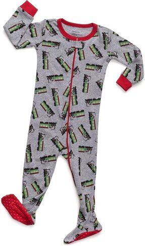 بيجامة ليفريت للأطفال الصغار بأقدام نوم 100% قطن للأطفال والرضع على شكل بومة (6 أشهر - 5 طفل صغير) (12-18 شهرًا، قطار) in Kuwait