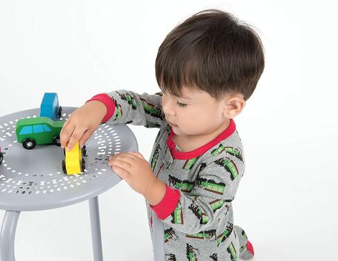 بيجامة ليفريت للأطفال الصغار بأقدام نوم 100% قطن للأطفال والرضع على شكل بومة (6 أشهر - 5 طفل صغير) (12-18 شهرًا، قطار) in Kuwait