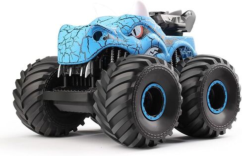 Threeking 1:18 ديناصور RC سيارة التحكم عن بعد سيارات شاحنات لعبة 4WD ألعاب السيارات على الطرق الوعرة مع أضواء رذاذ مناسبة لجميع هدايا التضاريس للأولاد / الفتيات الذين تتراوح أعمارهم بين 6 فما فوق الأزرق in Kuwait
