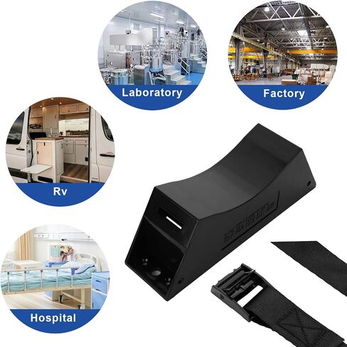 2 حزمة حامل خزان البروبان حامل أسطوانة غاز مثبت على الحائط، حامل أسطوانة غاز ABS مع حزام 59 بوصة مدعوم 4 "-12" للأسطوانة (أسود) (بدون برغي) in Saudi Arabia