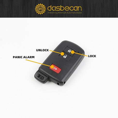 استبدال مفتاح Dasbecan Key Fob متوافق مع Toyota Highlander 2017-2019 Land Cruiser 2016-2018 4Runner 2020-2021 Tacoma 2015-2021 Sequoia Tundra 2019-2021 يستبدل HYQ14FBA 281451-2110 3 أزرار in Saudi Arabia