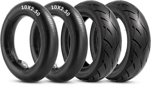 مجموعة الإطارات والأنابيب الداخلية شديدة التحمل مقاس 10 × 2.50 لاستبدال إطارات السكوتر الكهربائية ذاتية التوازن مقاس 10 بوصات، وأنبوب الإطارات مقاس 10 × 2.5 مناسب لمحرك محور 36 فولت 48 فولت 400 وات 500 وات 800 وات in Kuwait