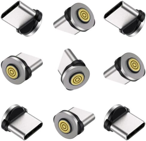 Magnetic Charging Tips 5pin Series,Type-c Tips 9Pack,Magnetic Type-C Tips,Just Charger Tips Without Magnetic Data Cable(Just 5pin USB-C Tips,9Pack) in Kuwait