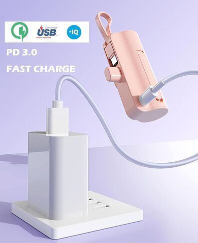 Mini power bank 5500mAh Portable Power Bank,Dual USB-C ports Cell Phone Power Charger, LCD LED Display Battery Compatible with iPhone17/16/15 plus/15 pro/15 pro Max/Android phone/Samsung/Moto/LG etc in Saudi Arabia