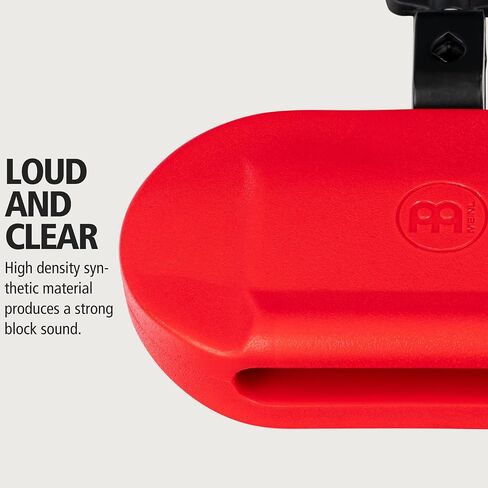 Meinl Percussion Block with Adjustable Mount, Low Pitch – NOT MADE IN CHINA – For Perc Rigs, Drum Set or Marching Band, TWO-YEAR WARRANTY (MPE4R) in Saudi Arabia