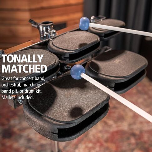 Meinl Percussion Block with Adjustable Mount, Low Pitch – NOT MADE IN CHINA – For Perc Rigs, Drum Set or Marching Band, TWO-YEAR WARRANTY (MPE4R) in Saudi Arabia