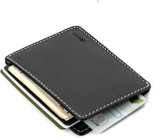 Slimmy R1S2 International 1-Pocket Minimalist Slim Wallet- Black - RFID Blocking in Saudi Arabia