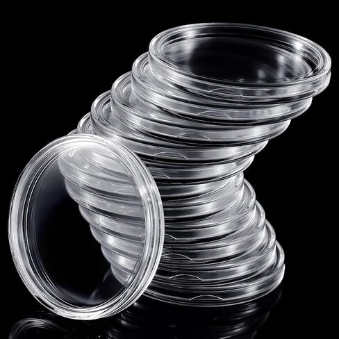 300 Pcs 46mm Coin Capsules Coin Holder Capsules Clear Plastic Coin Capsules with 7 Sizes 16/20/25/27/30/38/46 mm Protect Gasket Round Coins Container Case Holder for Coin Collection Supplies in Saudi Arabia