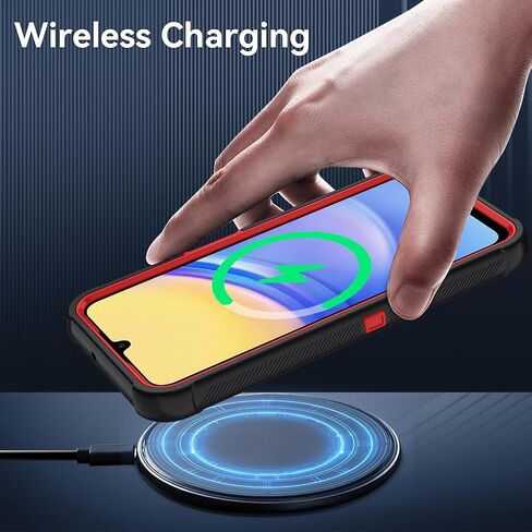 Galaxy A14 5G Phone Case with HD Screen Protector Heavy Duty [3 Layer] Hybrid Shock Proof Protective Rugged Bumper PC and TPU Cover Case for Samsung Galaxy A14 5G/4G Phone in Saudi Arabia