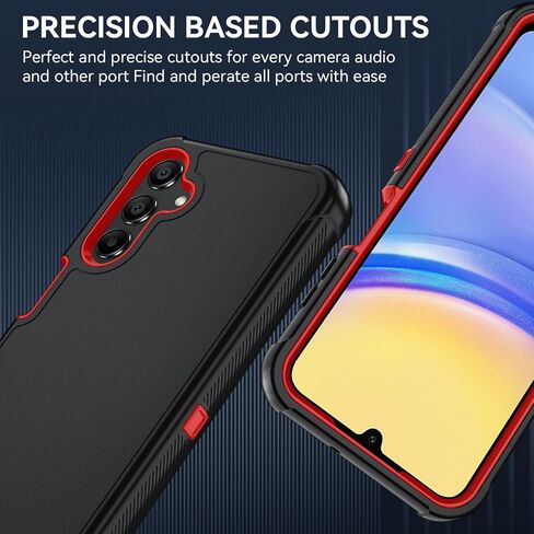 Galaxy A14 5G Phone Case with HD Screen Protector Heavy Duty [3 Layer] Hybrid Shock Proof Protective Rugged Bumper PC and TPU Cover Case for Samsung Galaxy A14 5G/4G Phone in Saudi Arabia