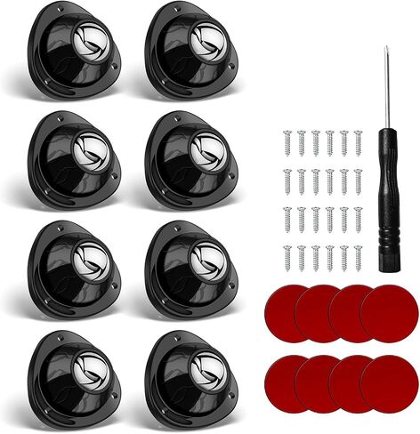 8PCS Self Adhesive Caster Wheels for Furniture,1 Inch Small Caster Wheels for Storage Box/Mop Bucket/Trash Can, Load Capacity 28LBS Per Wheel, Mini Caster for Small Appliance Storage Bins in Saudi Arabia
