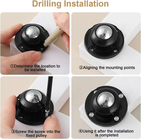 8PCS Self Adhesive Caster Wheels for Furniture,1 Inch Small Caster Wheels for Storage Box/Mop Bucket/Trash Can, Load Capacity 28LBS Per Wheel, Mini Caster for Small Appliance Storage Bins in Saudi Arabia