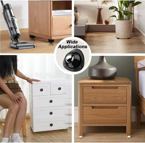 8PCS Self Adhesive Caster Wheels for Furniture,1 Inch Small Caster Wheels for Storage Box/Mop Bucket/Trash Can, Load Capacity 28LBS Per Wheel, Mini Caster for Small Appliance Storage Bins in Saudi Arabia